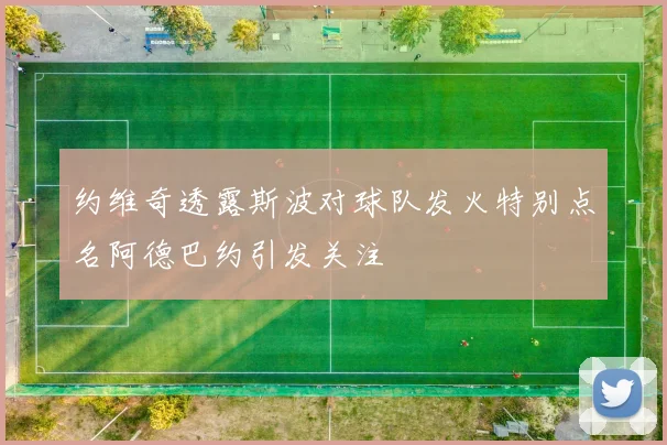 约维奇透露斯波对球队发火特别点名阿德巴约引发关注